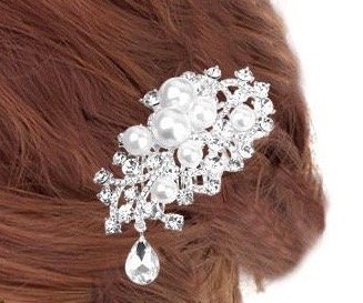 "Lorena" - Pearl and Crystal Bridal Hair Comb
