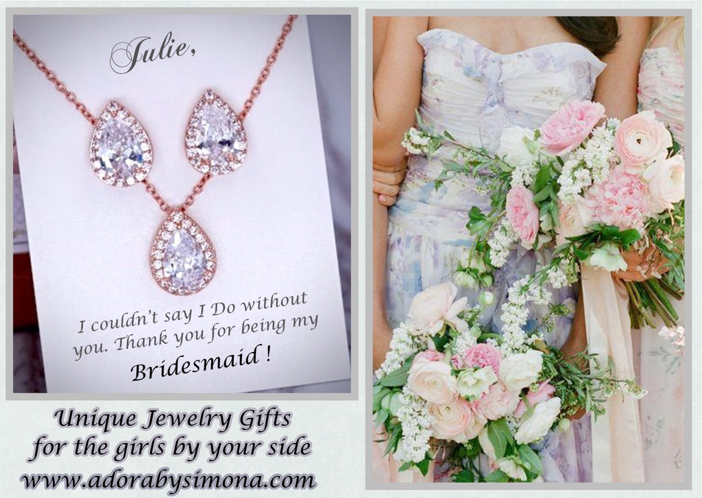 "Tina" - Cubic Zirconia Jewelry Set - Available in Silver, Rose Gold and Yellow Gold