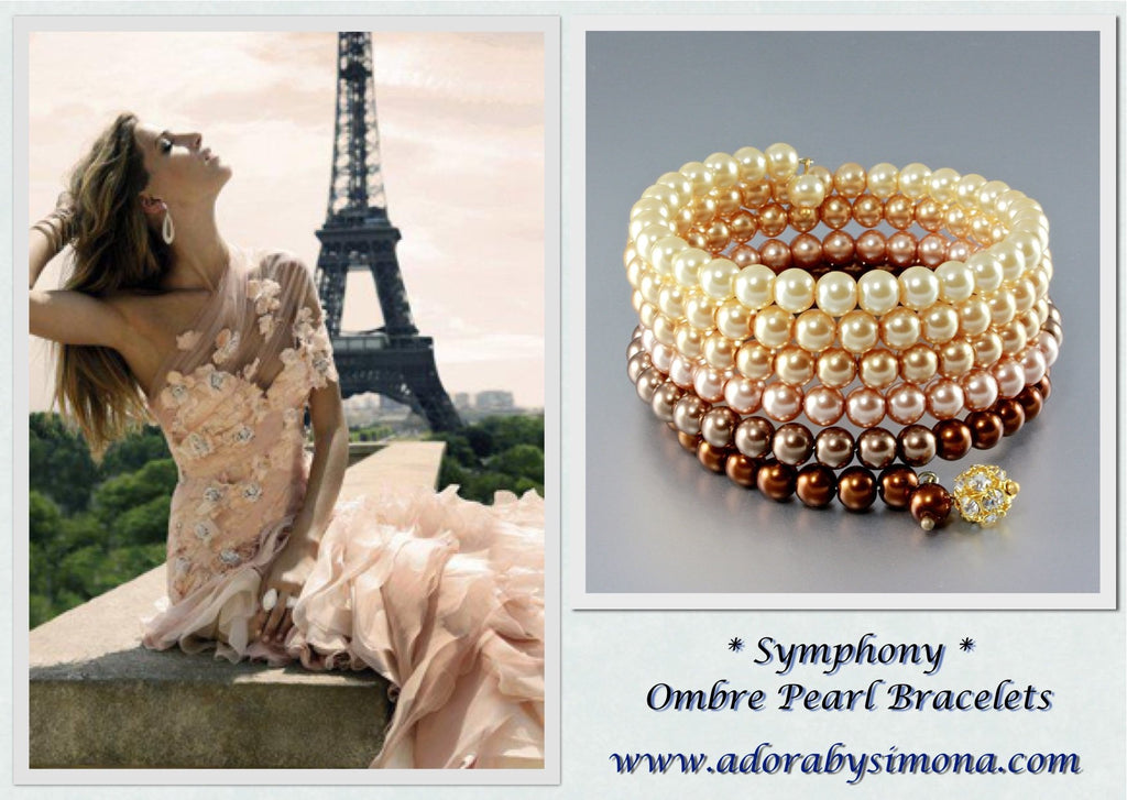 "Symphony" - Ombre Pearl Bracelets 