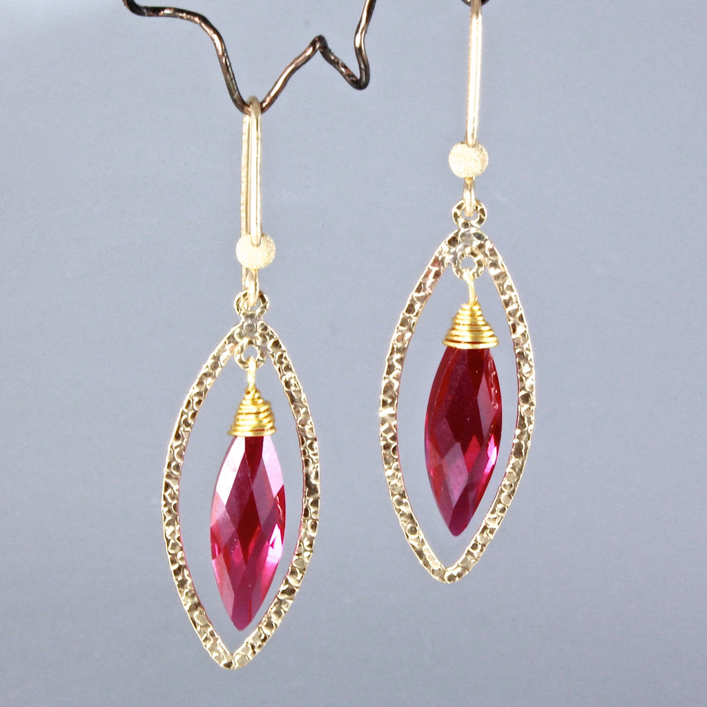 "Diana" - Cubic Zirconia and 14K Gold-Filled Earrings - More Colors Available