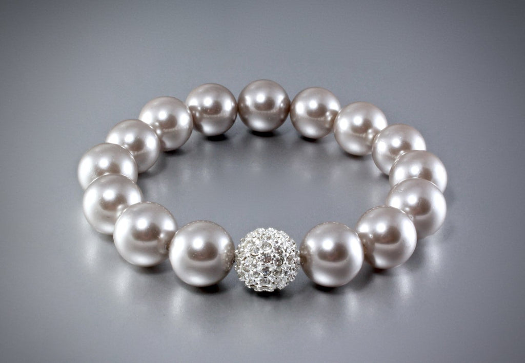 "Maya Silver" - Pearl Stretch Bracelets