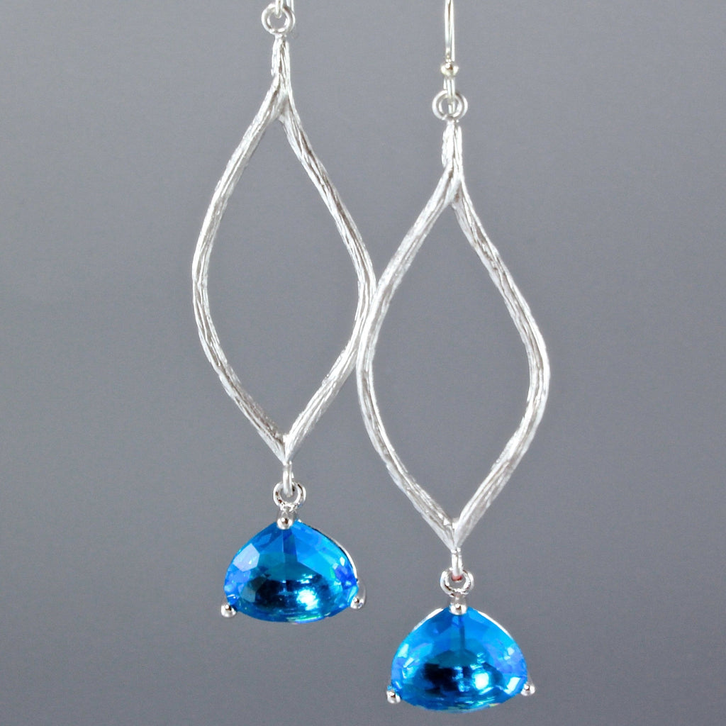 "Ondine" - Blue Cubic Zirconia Earrings