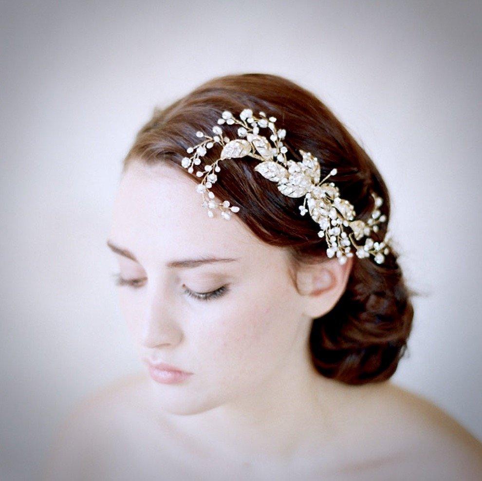 Wedding Hair Accessories - Pearl and Crystal Bridal Hair Comb - More Colors